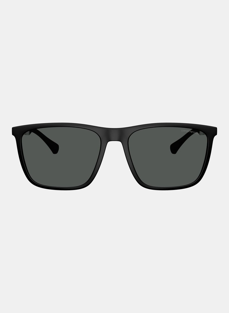 EMPORIO ARMANI Men Full Rim Rectangular Sunglasses 0EA4150 59 506387 - Image 1